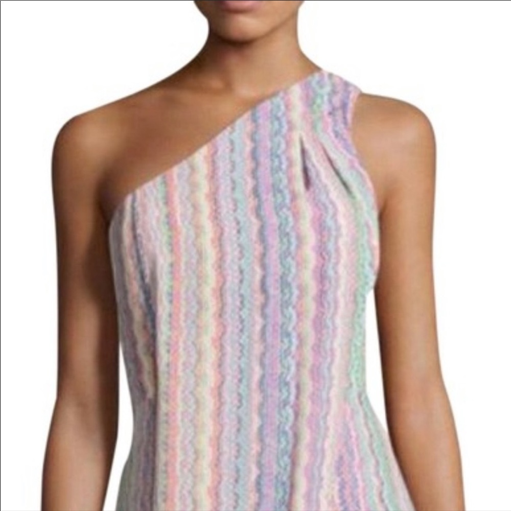 BCBG one shoulder gown
